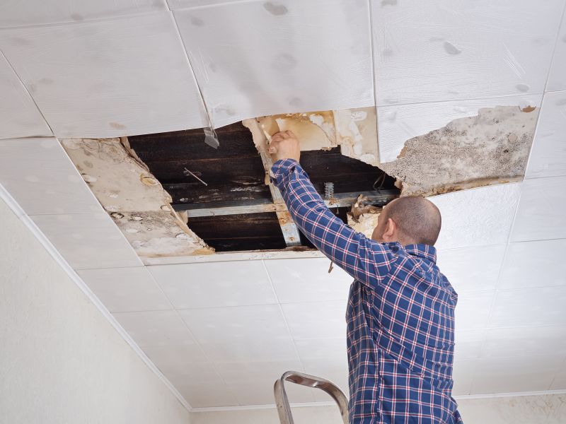 Damaged Ceiling Before Repair