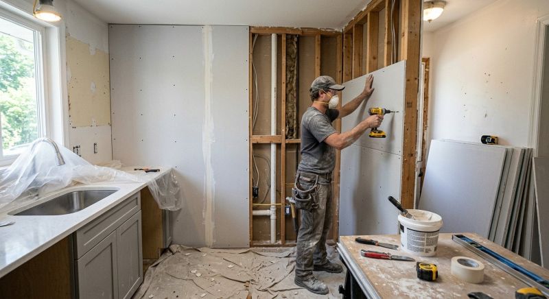Garage Drywall Replacement in Littleton, CO